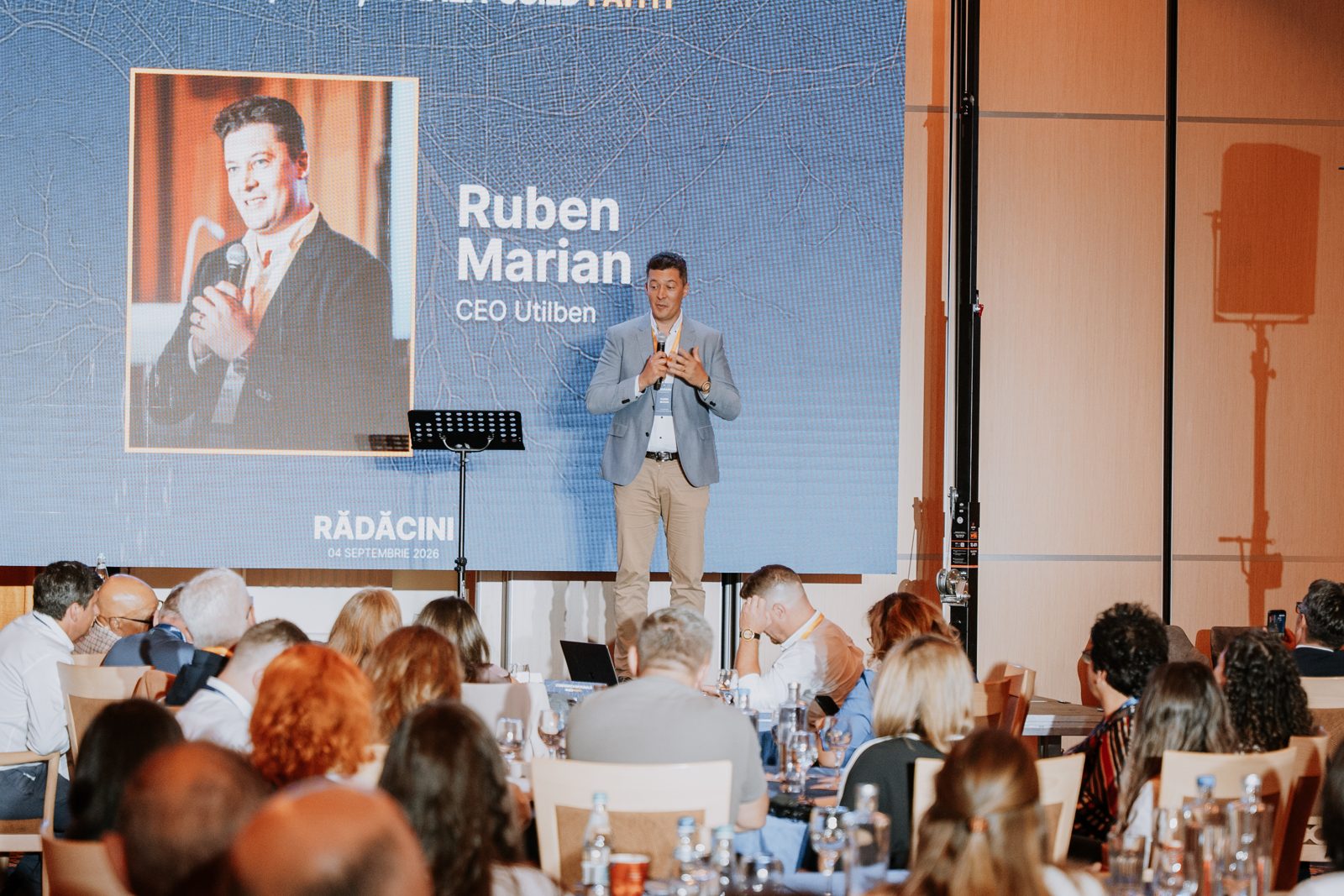 Ruben Marian speaking to the conference