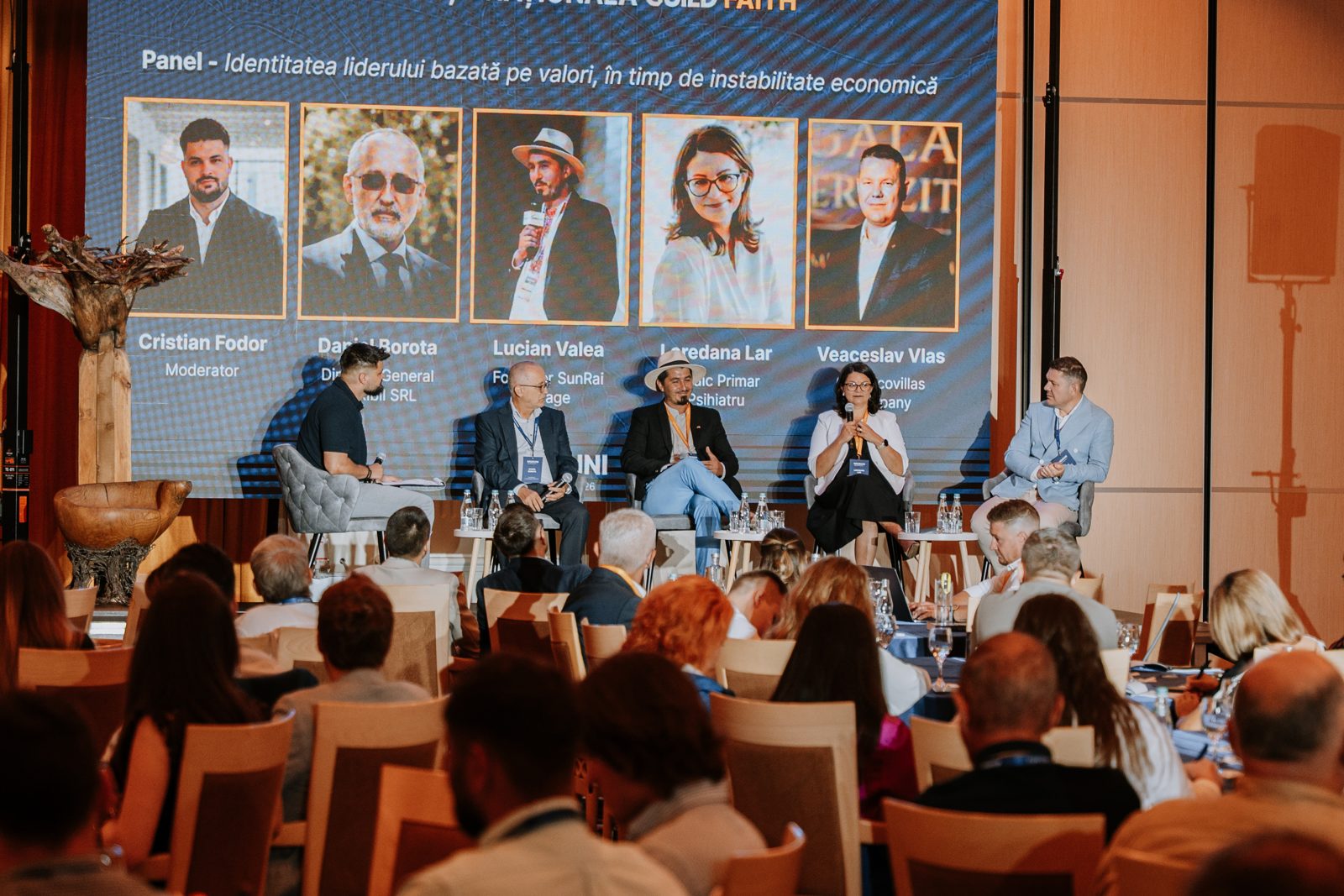 A panel discussion at the conference