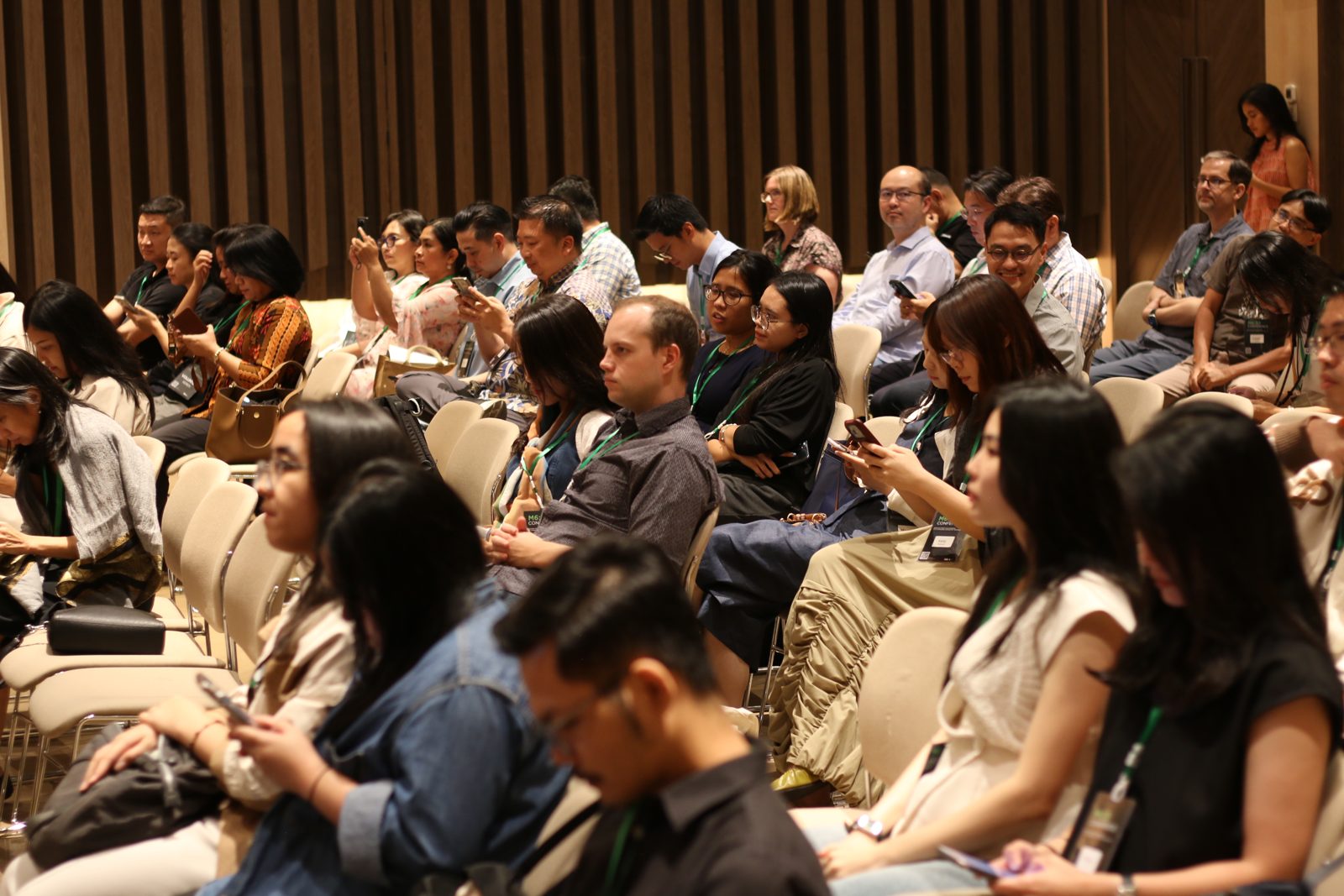 A speaker addressing the conference